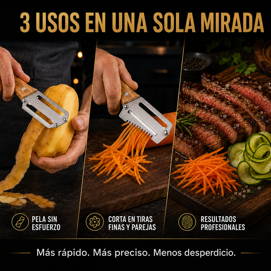Set de Cuchillos Profesional 2x1 Pela y Corta Fácil + Envío Gratis — comparación