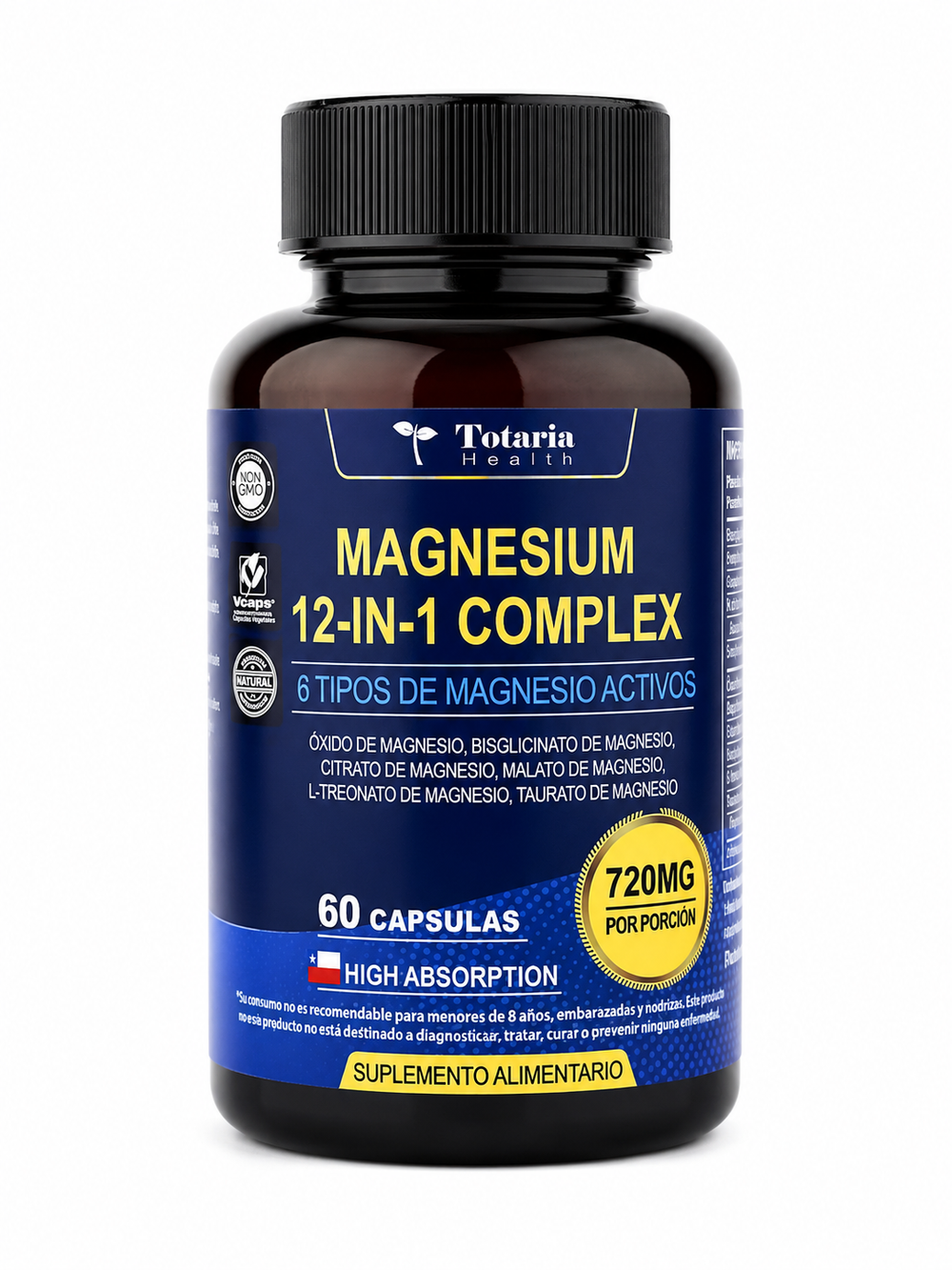 Magnesio 6 en 1 de 720mg: Energía y Descanso + Envío Gratis