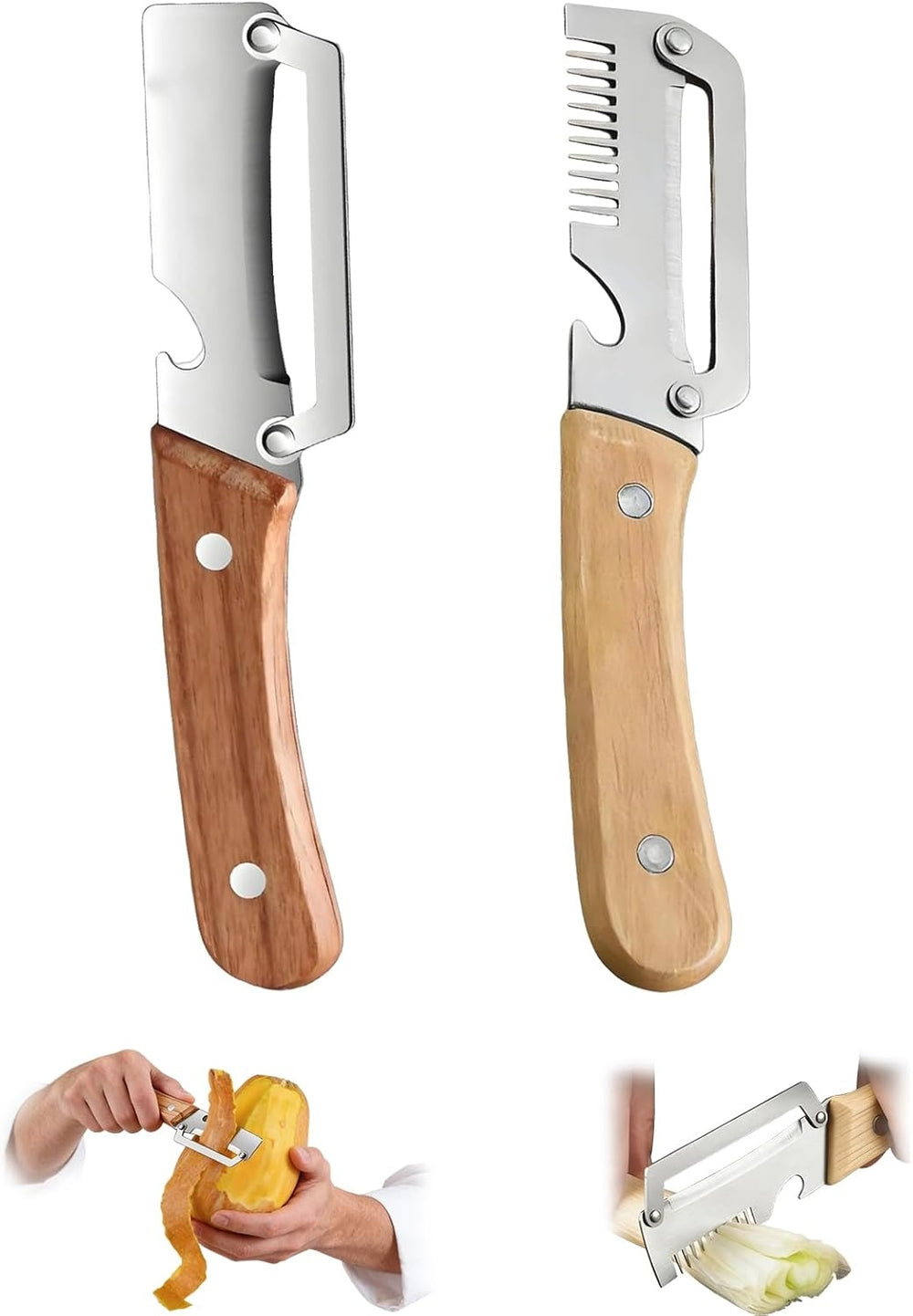 Set de Cuchillos Profesional 2x1 Pela y Corta Fácil + Envío Gratis