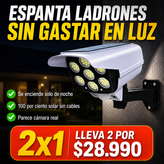Foco Solar Espanta Ladrones con Sensor + Envío Gratis