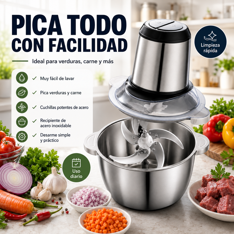 Procesadora de Alimentos — Pica Todo en 8 Segundos + Envío Gratis
