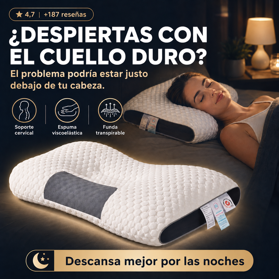 Almohada Cervical Ortopédica Anti Dolor de Cuello + Envío Gratis — comparación