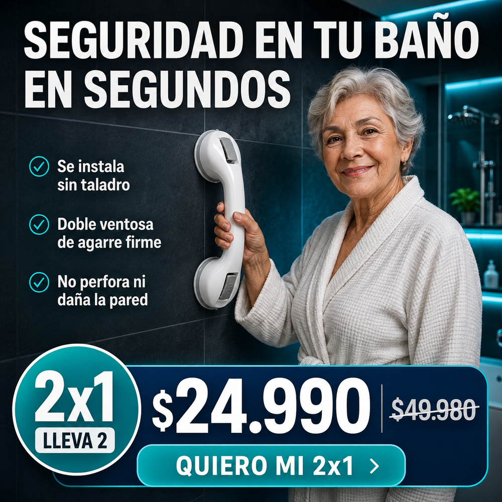 Manilla de Seguridad con Ventosas para Ducha + Envío Gratis