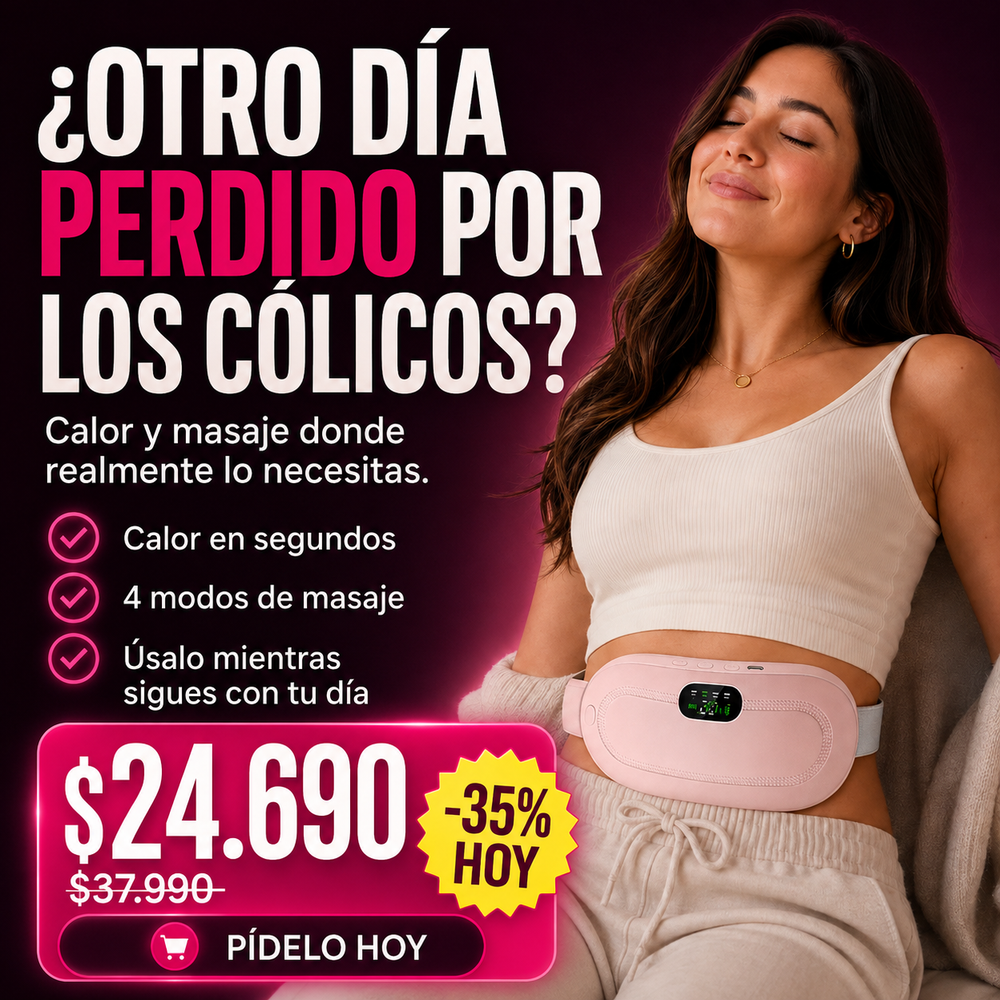 Cinturón Térmico Menstrual — Alivia tus Cólicos sin Pastillas + Envío Gratis