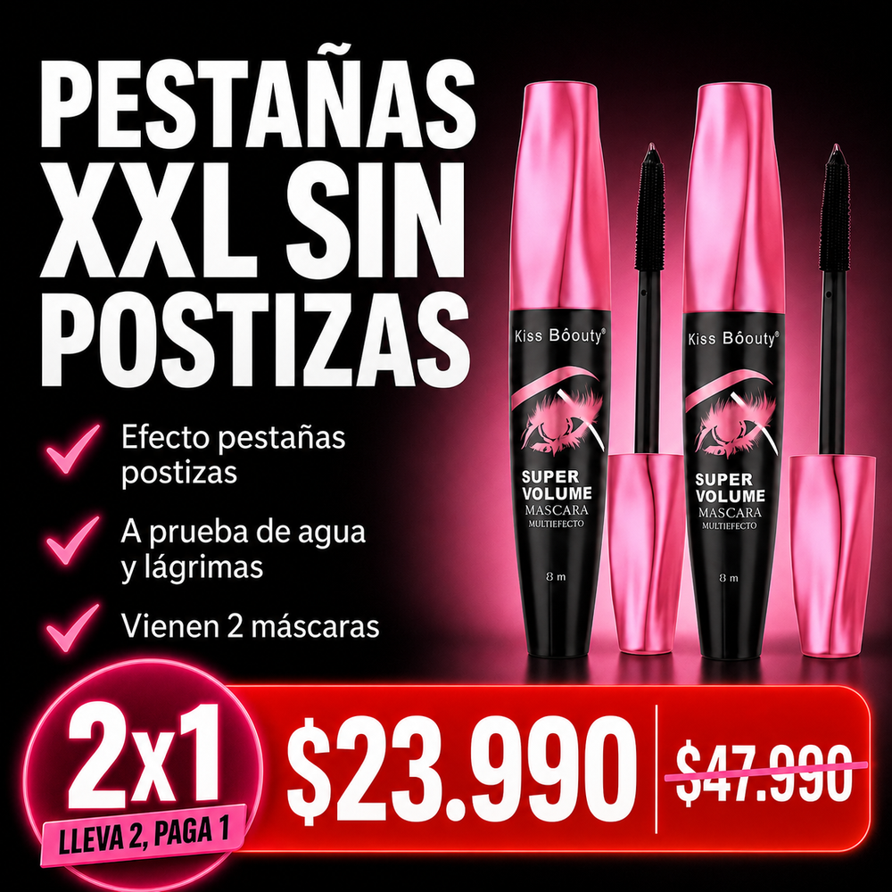 Máscara de Pestañas Efecto Postizas · Vienen 2 + Envío Gratis