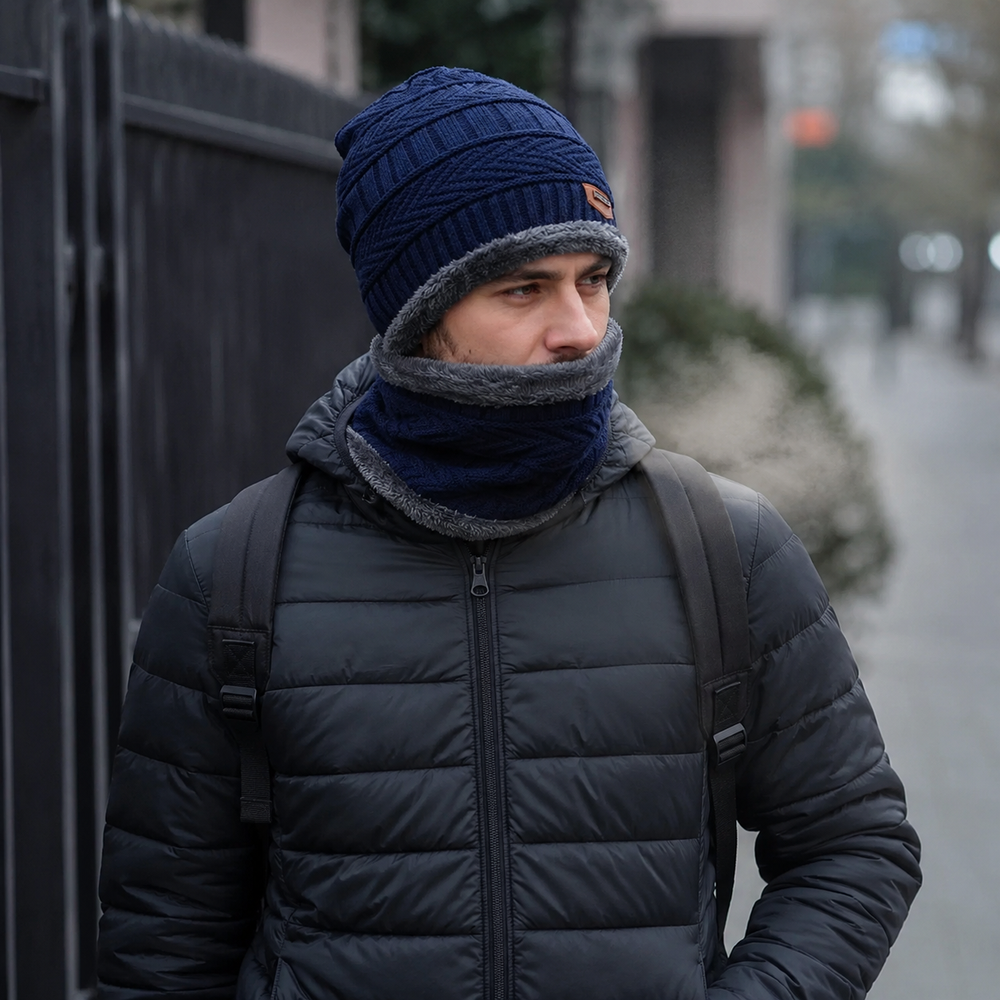 Gorro Térmico con Bufanda de Polar + Envío Gratis