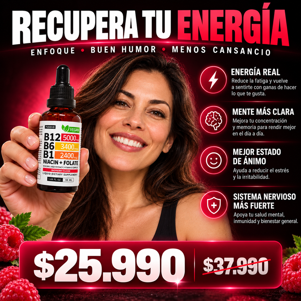 Vitamina B12 en Gotas para Recuperar tu Energía + Envío Gratis