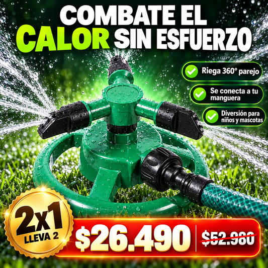 Aspersor giratorio 360 verde 2x1