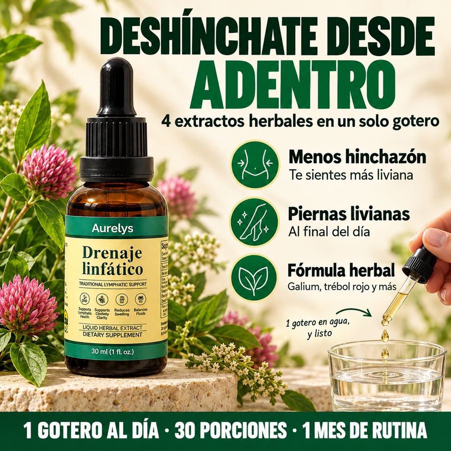 Gotas de Drenaje Linfático para Sentirte Liviana + Envío Gratis