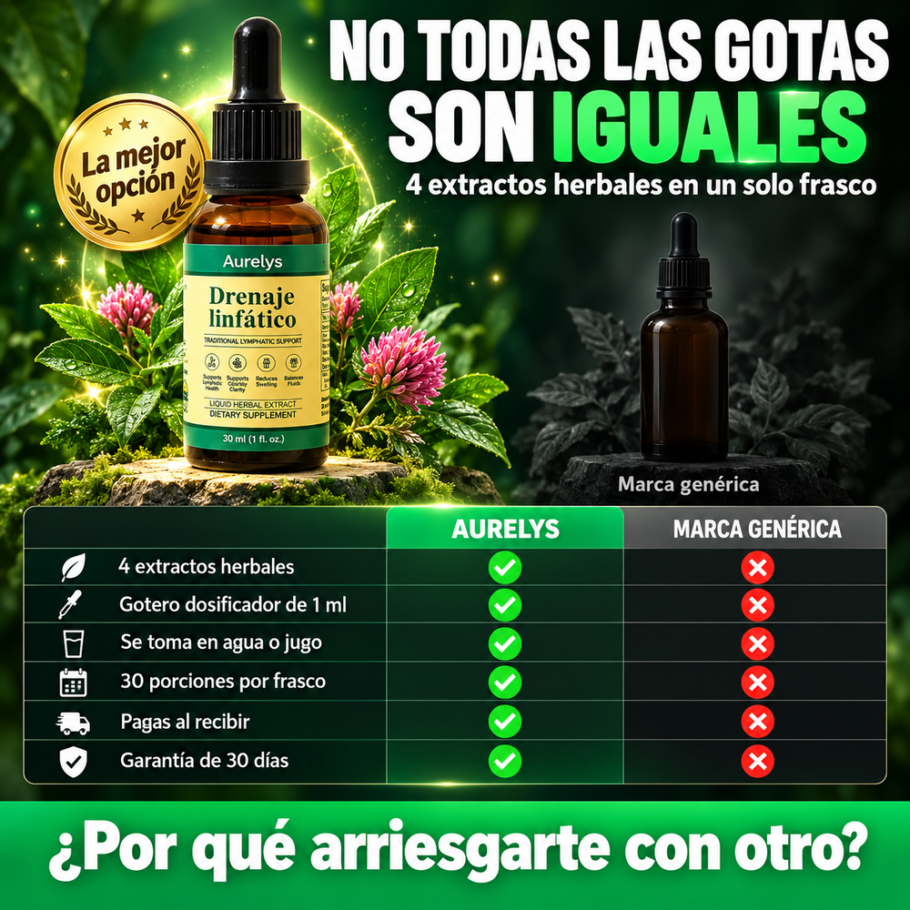 Gotas de Drenaje Linfático para Sentirte Liviana + Envío Gratis
