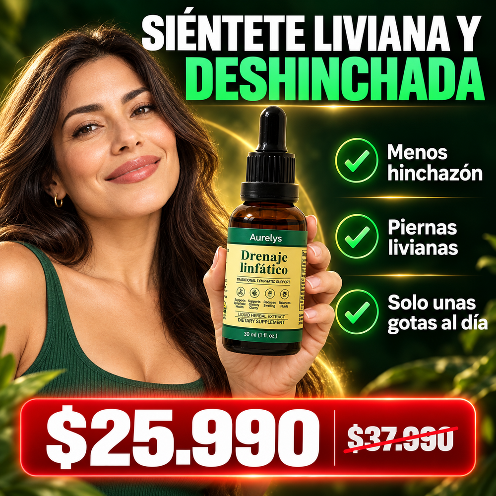 Gotas de Drenaje Linfático para Sentirte Liviana + Envío Gratis