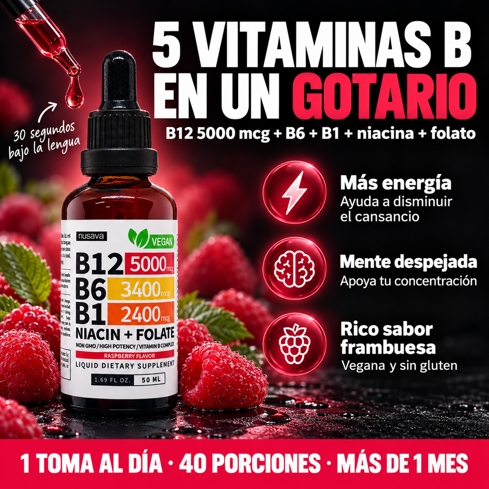 Vitamina B12 en Gotas para Recuperar tu Energía + Envío Gratis