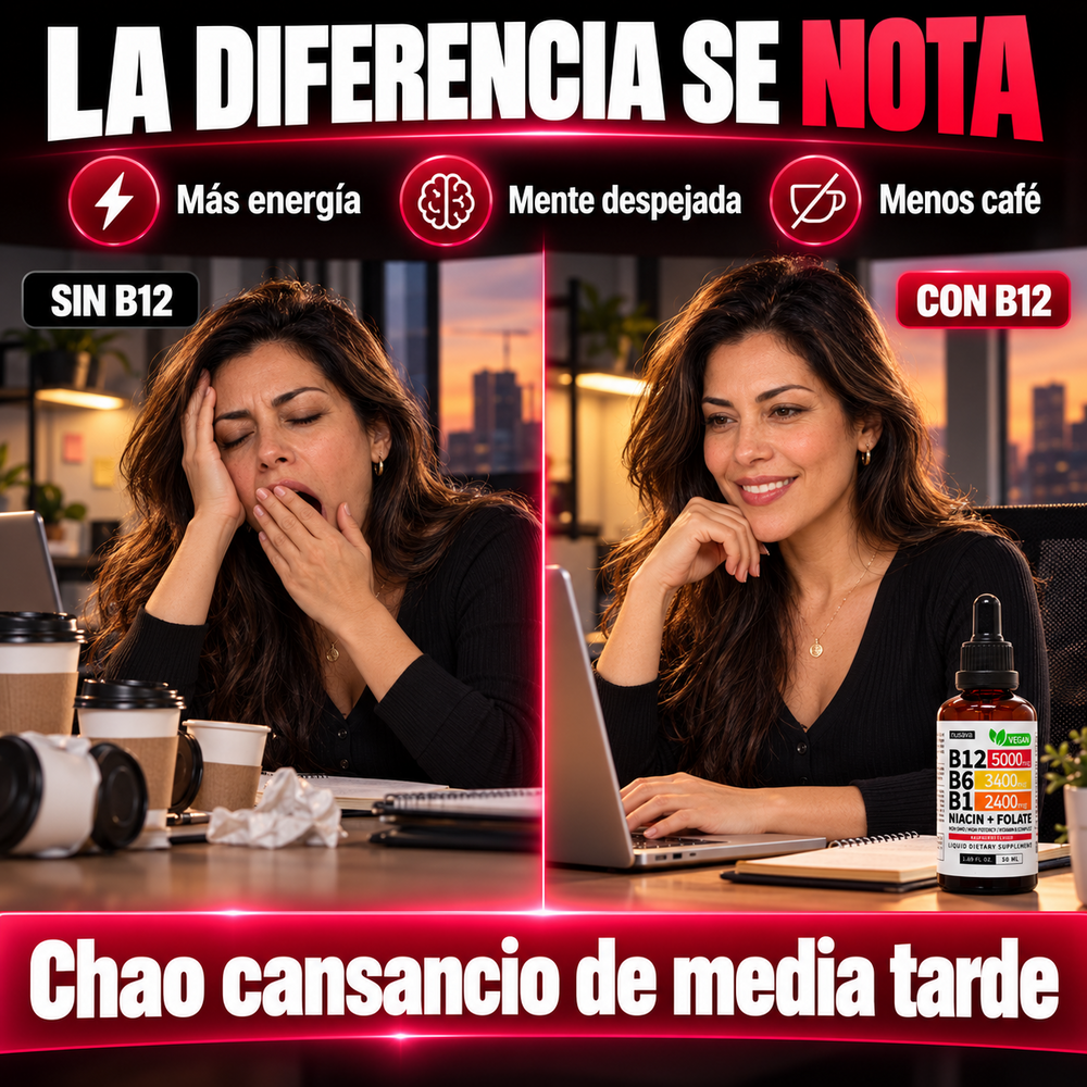 Vitamina B12 en Gotas para Recuperar tu Energía + Envío Gratis