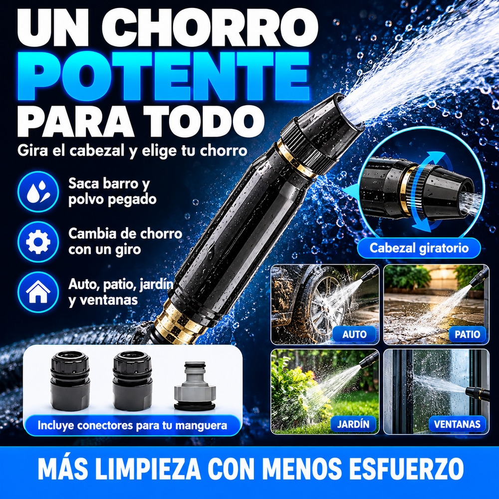 Boquilla Alta Presión: Lava Tu Auto Sin Esfuerzo + Envío Gratis