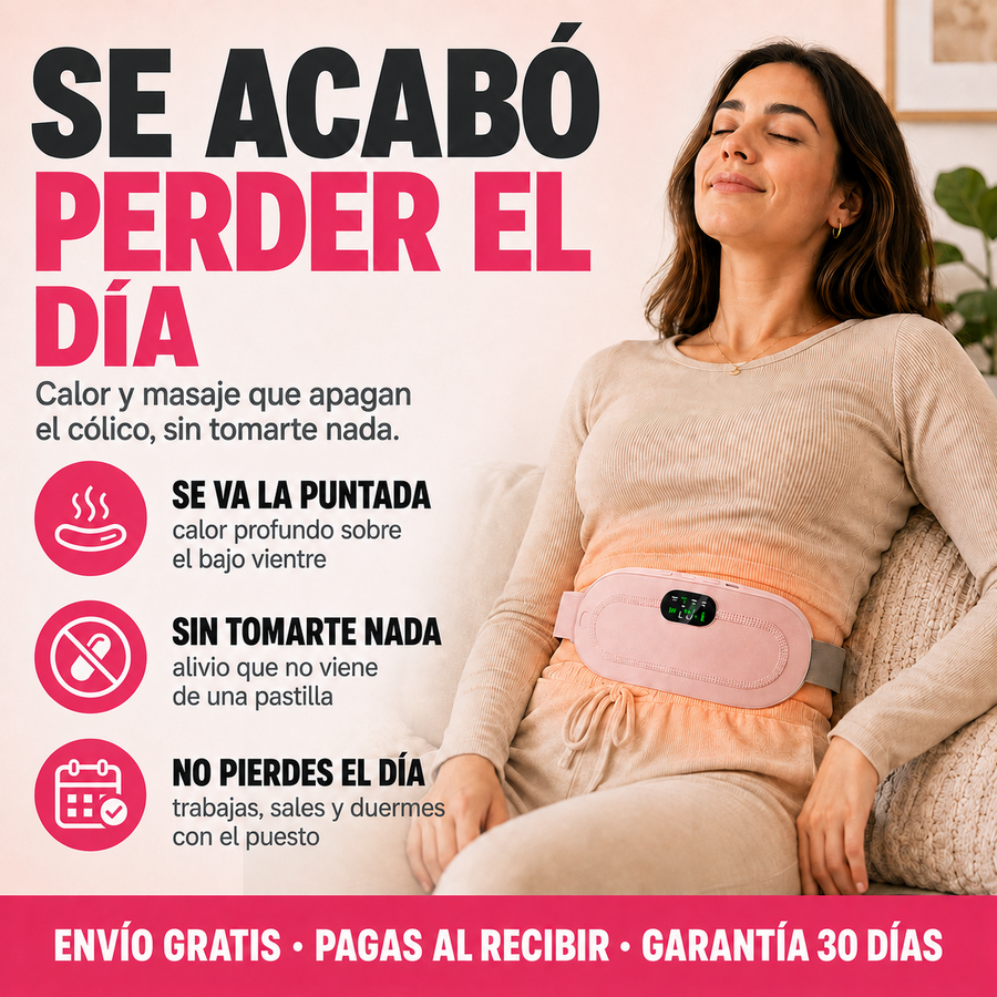Cinturón Térmico Menstrual — Alivia tus Cólicos sin Pastillas + Envío Gratis — comparación