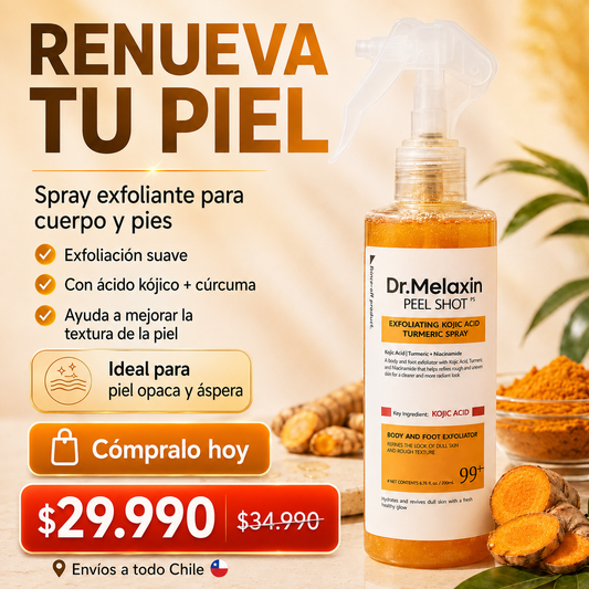 Spray Exfoliante Piel Pareja - Dr Melaxin