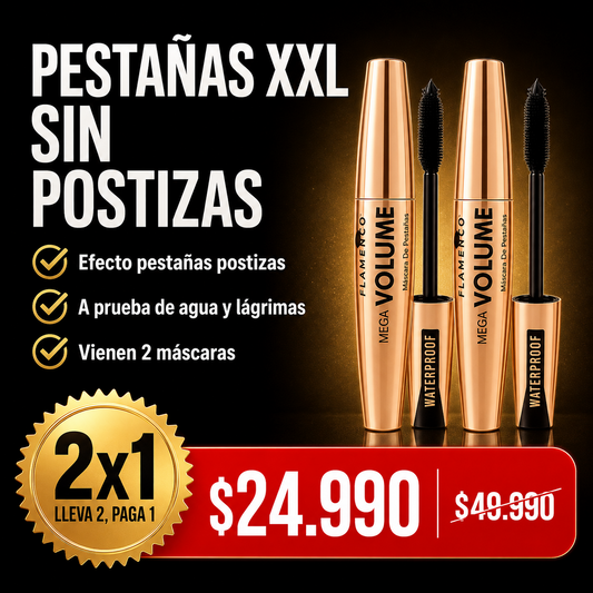 Máscara de pestañas Flamenco Mega Volume - pack 2x1