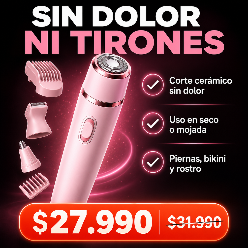 Depiladora Eléctrica Sin Dolor 2 en 1 + Envío Gratis