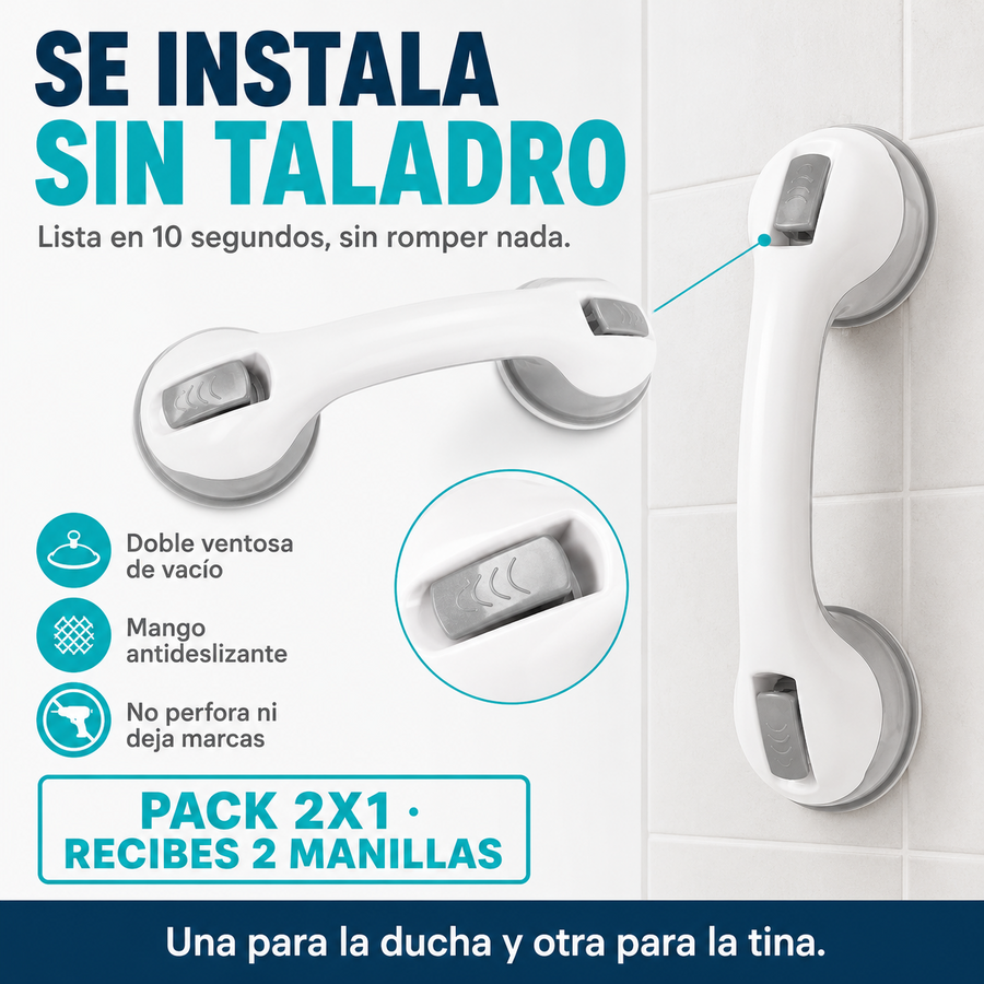 Manilla de Seguridad con Ventosas para Ducha + Envío Gratis