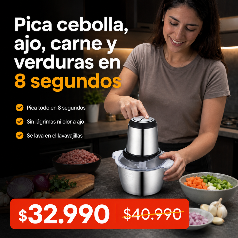 Procesadora de Alimentos — Pica Todo en 8 Segundos + Envío Gratis